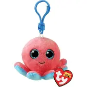 Ty Inc. TY BOOS SHELDON mjukisdocka nyckelring - bläckfiskclip 8,5 cm 35255