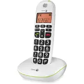 Doro PhoneEasy 100w trådlös telefon - Nummerpresentation - Vit - 20 namn och nummer