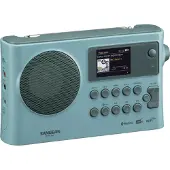 Sangean Internet-bordsradio WFR-28BT DAB+, FM Batteri-laddningsfunktion, Spotify-connect Ljusblå