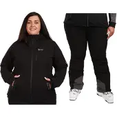KILPI Valera, Skidjacka, Plus size, Dam, Svart