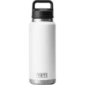 Yeti Rambler Bottle 36oz Chug Cap, White, thermos bottle with drinking spout, 1L