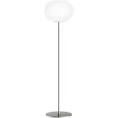 Flos Design golvlampa GLO-BALL, dimbar, Aluminium / grå / zink, Vardagsrum / matsal, Glas, Design, Golvlampa