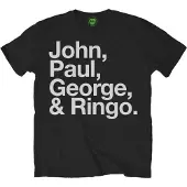 Ginza.se The Beatles: Unisex T-Shirt/John, Paul, George & Ringo (Black) (Medium)