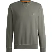 BOSS för män. 50509323 Sweatshirt Logotyp med applikering grön (XXL), Casual, Bomull