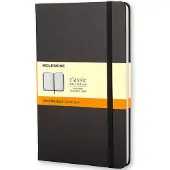 Classic Notebook Large, linjeret, hard cover sort