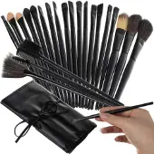 Northix 24-Pack - Sminkborstar Set - Smink Borstar