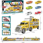 Adlibris Lastbil Die-Cast 50 cm med 6 Bilar Suntoy