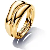 Pandora Essence Organically Shaped Stacking Rings 14k Gold-plated ring 163264C00-52