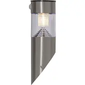 Star Micronics LED-solcellslampa Marbella med rörelsevakt, Aluminium / grå / zink, Metall, Solcellslampa utomhus