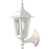 Konstsmide Vägglampa utomhus FIRENZE, Vitt / opal, Glas, Lantlig / rustik, Utomhusvägglampa