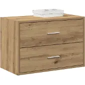 vidaXL Skåp med 2 lådor ek 60x31x40 cm konstruerat trä