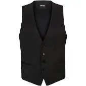 BOSS ONE Slim-fit waistcoat in virgin-wool serge