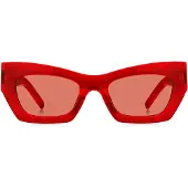 BOSS Red-acetate sunglasses with signature hardware