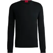 HUGO Merino-wool sweater with embroidered logo
