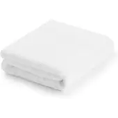 BOSS White cotton bath sheet with tonal embroidered logo