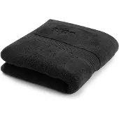 BOSS Black cotton hand towel with embroidered logo