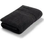 BOSS Black cotton bath towel with embroidered logo