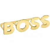 BOSS Light-gold tone knuckle ring with logo letters