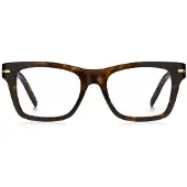 BOSS Horn-acetate optical frames with signature gold-tone detail
