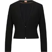 BOSS Slim-fit cropped jacket in stretch fabric