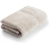 BOSS Cotton bath towel with tonal embroidered logo