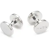 HUGO Round cufflinks with enamel core and logo