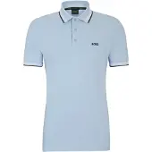 BOSS för män. 50469055 Paddy blå polotröja (S), Casual, Bomull, Kort ärm