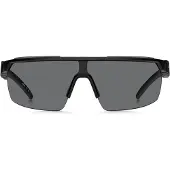 HUGO Mask-style sunglasses in black with 3D-logo temples