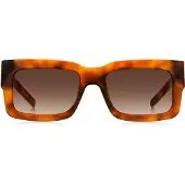 BOSS Havana-acetate sunglasses with Double B monogram