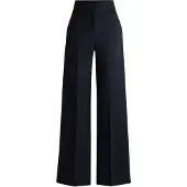 HUGO för kvinnor. 50516143 Himia marinblå byxor (36), Casual, Polyester, Marino