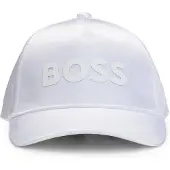 BOSS Kids' cap in satin with rubber-print logo