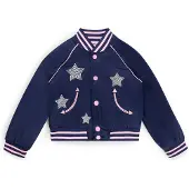 HUGO Kids' bomber jacket with stars and branding