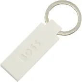 BOSS Logo key ring in silicone and brass