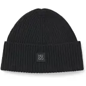 HUGO Virgin-wool beanie hat with stacked logo