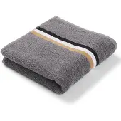 BOSS Cotton hand towel with signature stripe