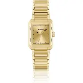 HUGO Gold-tone watch with link bracelet