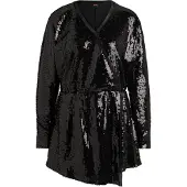 BOSS för kvinnor. 50524264 Dallets klänning svart (36), Casual, Parti, Klassisk, Polyester, Lång ärm