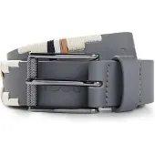 BOSS Equestrian polo belt with embroidered pattern