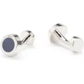 BOSS Round cufflinks with black-enamel insert