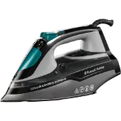 Russell Hobbs 25400-56, Ångstrykjärn, Keramisk stryksula, 3 m, 180 g/min, Svart, Grön, Grå, 50 g/min