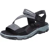 Rieker Trekkingsandal mörkgrå / svart / vit