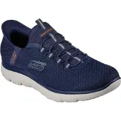 SKECHERS för män. 232457 Slip-ins: Toppar - High Range marin (45), Tyg, 3 till 5 cm, Nyckelband, Casual, Marino