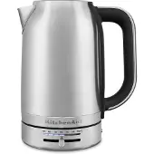 KitchenAid 5KEK1701EER, 1,7 l, 2400 W, Svart, Röd, Rostfritt stål, Metall, Plast, Rostfritt stål, Justerbar termostat, Vattennivå indikator