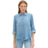 Tom Tailor Blus blå denim