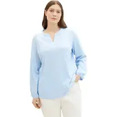 Tom Tailor Vertical Stripe Plus Blus Med Lång ärm