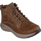 SKECHERS för män. 205175 Skinnstövletter Relaxed Fit: Parson - Ederic brun (41), Hud, Beige, Karta, Nyckelband, Casual