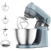 Kenwood KZM35000GY, bordsmixer, blå, vispa, knåda, mixa, vispning, 4 L, vänd, rostfritt stål