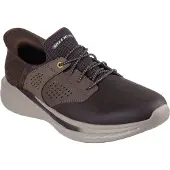 SKECHERS för män. 210890 Slade Macklin Lädertofflor brun (43), Hud, Karta, Nyckelband, Casual