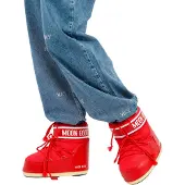 Moon Boot för kvinnor. 80D1409340 Icon Low Nylon Stövlar röd (36/38), Karta, Ingen, Casual, Snö