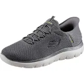 SKECHERS för män. 232457 Slip-ins: Summits Sneakers - High Range grå (45), Tyg, 3 till 5 cm, Nyckelband, Casual, Deportivo, Multisport